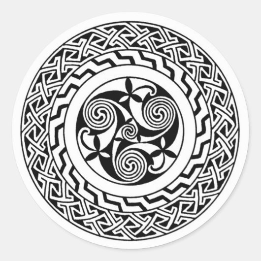 Sticker Rond spirale celtique (Devant)