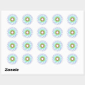 Sticker Rond Spirale colorée (Feuille)
