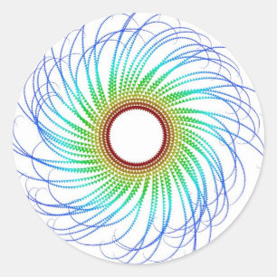 Sticker Rond Spirale colorée