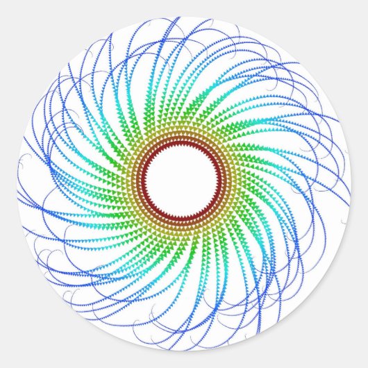 Sticker Rond Spirale colorée (Devant)