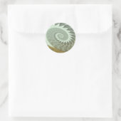 Sticker Rond Spirale cosmique - Géométrie sacrée Spirale dorée (Sac)