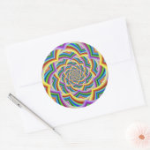 Sticker Rond Spirale de Chevron Courbé Coloré (Enveloppe)
