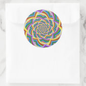 Sticker Rond Spirale de Chevron Courbé Coloré (Sac)