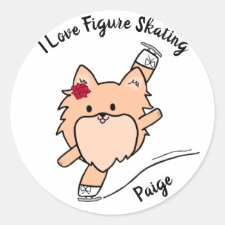 Sticker Rond Spirale de patinage artistique mou Pom