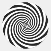 Sticker Rond Spirale noire (Devant)