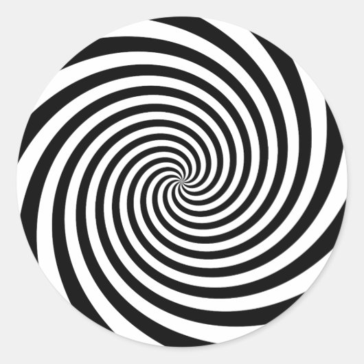 Sticker Rond Spirale noire (Devant)