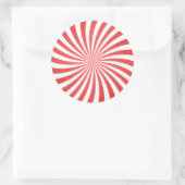 Sticker Rond Spirale rouge et blanche (Sac)