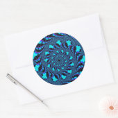 Sticker Rond Spirale tourbillon turquoise (Enveloppe)