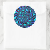 Sticker Rond Spirale tourbillon turquoise (Sac)