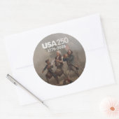 Sticker Rond Spirit of 76 - America's 250th Anniversary (Enveloppe)