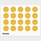 Sticker Rond Spirit of Air Pentacle (Feuille)