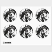 Sticker Rond Spirit Pony 9 (Feuille)