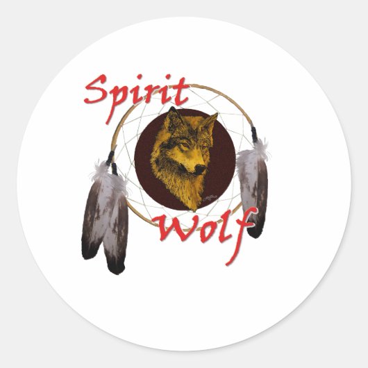 Sticker Rond Spirit Wolf (Devant)