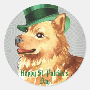 Sticker Rond Spitz finlandais du jour de St Patrick