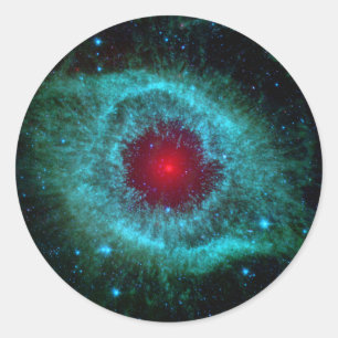 Sticker Rond Spitzer infrarouge Helix Nebula