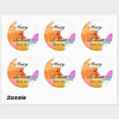 Sticker Rond Splash de l'aquarelle (Feuille)