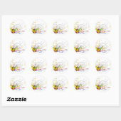 Sticker Rond Splat (Feuille)