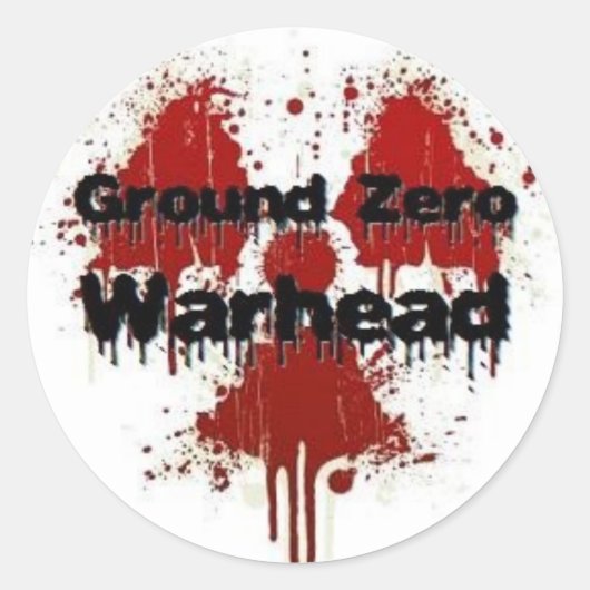 Sticker Rond Splatte de tête de guerre zéro au sol (Devant)