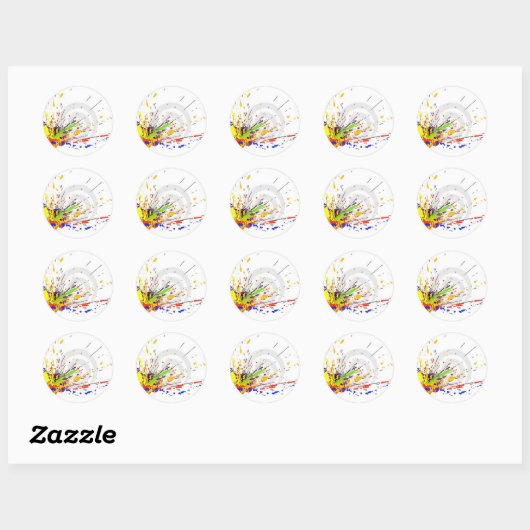 Sticker Rond Splatter (Feuille)