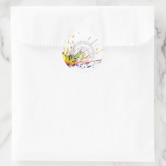 Sticker Rond Splatter (Sac)