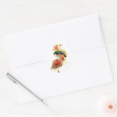 Sticker Rond Splendeur tropicale (Enveloppe)