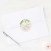 Sticker Rond Splendide Faire-part de mariage d'amour pour palmi (Enveloppe)