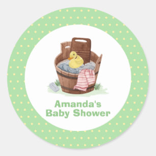 Sticker Rond Splish Splash Baignoire En Caoutchouc Canard Bébé