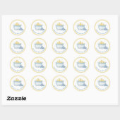 Sticker Rond Splish Splash Maman Canard Bébé Douche (Feuille)