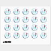 Sticker Rond Splish Splash Purple Mermaid Bash Merci (Feuille)