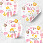 Sticker Rond Splish Splash Summer Baby Shower