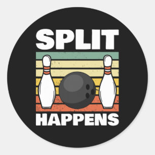 Sticker Rond Split Happens Bowling 1