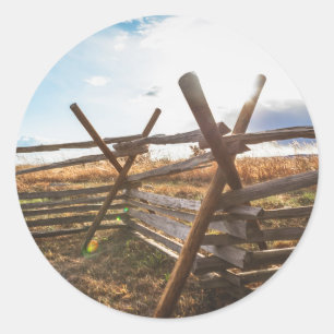 Sticker Rond Split Rail Fence at Gettysburg