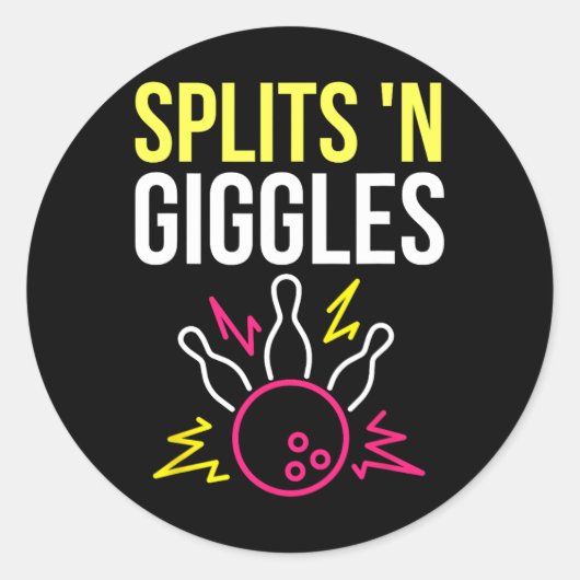 Sticker Rond Splits'n Giggles Team Shirt Strike In Styl (Devant)