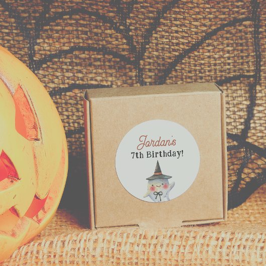 Sticker Rond Spooktacular Halloween Anniversaire Favoriser