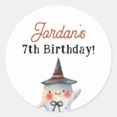 Sticker Rond Spooktacular Halloween Anniversaire Favoriser (Devant)