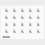 Sticker Rond Spooky Halloween design (Feuille)