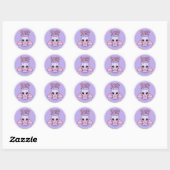 Sticker Rond Spooky Spring Bat Lavender Pastel Goth Round (Feuille)