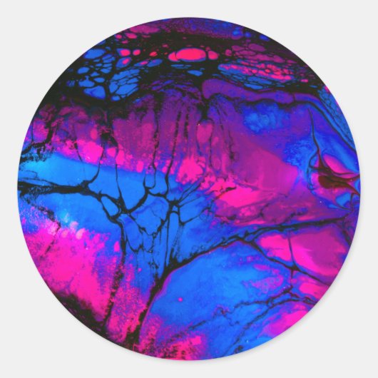Sticker Rond Spooky Trees à Evening Acrylic (Devant)