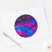 Sticker Rond Spooky Trees à Evening Acrylic (Enveloppe)