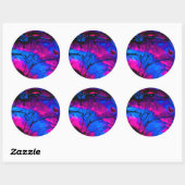 Sticker Rond Spooky Trees à Evening Acrylic (Feuille)