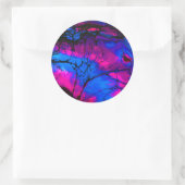 Sticker Rond Spooky Trees à Evening Acrylic (Sac)