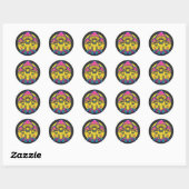 Sticker Rond Spores phares (Feuille)
