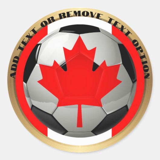 Sticker Rond Sport Canada Soccer Ball (Devant)