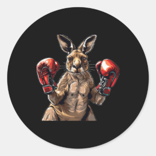 Sticker Rond Sport cool Kangaroo Avec Pointe Mitts