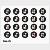 Sticker Rond Sport de base-ball (Feuille)
