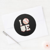 Sticker Rond Sport de base-ball (Enveloppe)