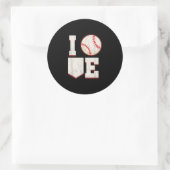 Sticker Rond Sport de base-ball (Sac)