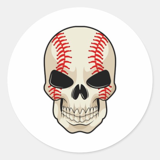 Sticker Rond Sport De Baseball (Devant)