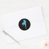 Sticker Rond Sport de boxe thaïlandaise Muay (Enveloppe)
