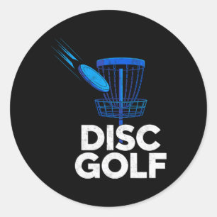 Sticker Rond Sport de golf vintage à disque croqué Joueur de go